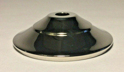 New 2 3/4" Polished Nickel Finish Spun Brass Vase Cap, Lamp Cap, 1/8 IP #VC606N - Stone Door Lamps