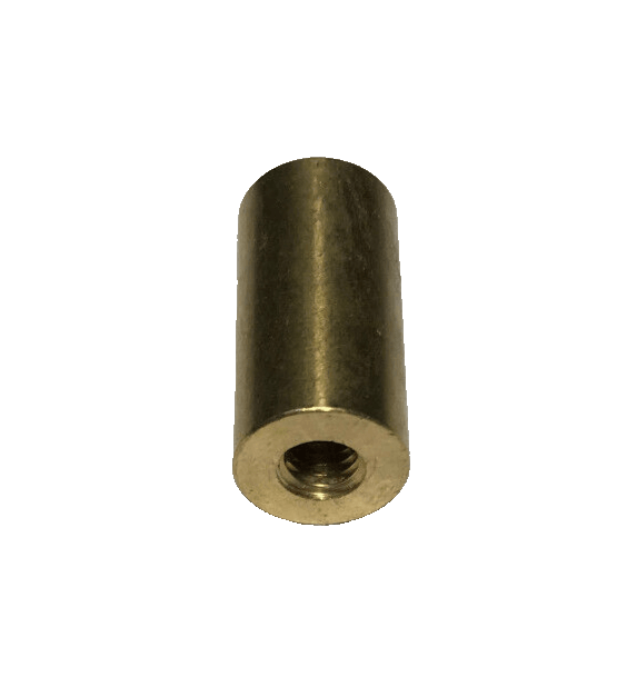 New Drum Style Unfinished Brass Lamp Finial For Standard Harps, 1" ht. #BF370U - Stone Door Lamps