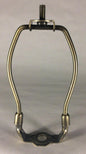 New 5 1/2" Miniature Lamp Harp, Antique Brass Finish For Small Lamps Reg. Weight - Stone Door Lamps