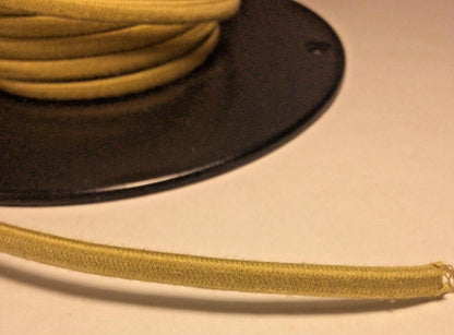 Mustard Gold Cotton Parallel 2 Wire Antique Style Cloth Lamp Cord 6 ft. minimum - Stone Door Lamps