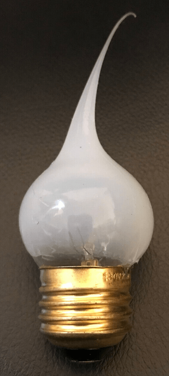 New 7 1/2 Watt Silicone Tipped Light Bulb, Standard Base, 4 1/2" Height #LB103 - Stone Door Lamps