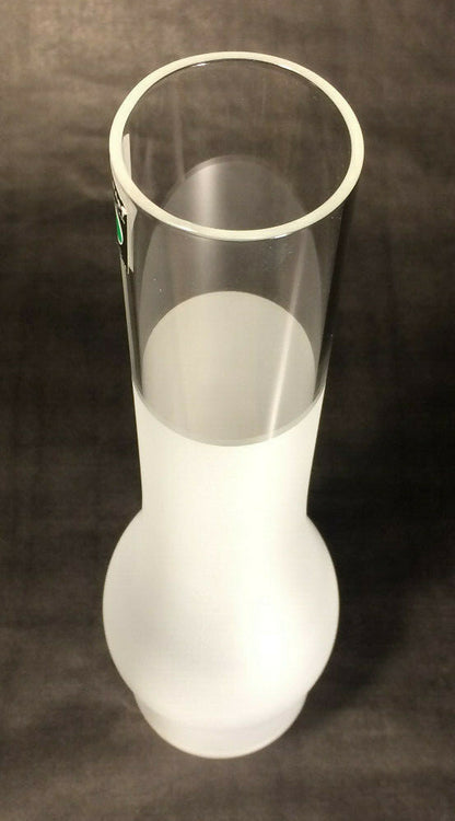 NEW 3" X 12" Frosted GLASS OIL LAMP CHIMNEY for #2 BURNERS and 3" GALLERIES #955