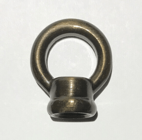 New 1" Cast Brass Loop With Wire Way Antique Bronze Finish 1/8F Tap(3/8") BL954B - Stone Door Lamps