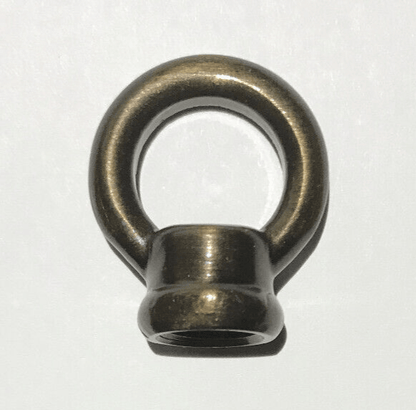 New 1" Cast Brass Loop With Wire Way Antique Bronze Finish 1/8F Tap(3/8") BL954B - Stone Door Lamps