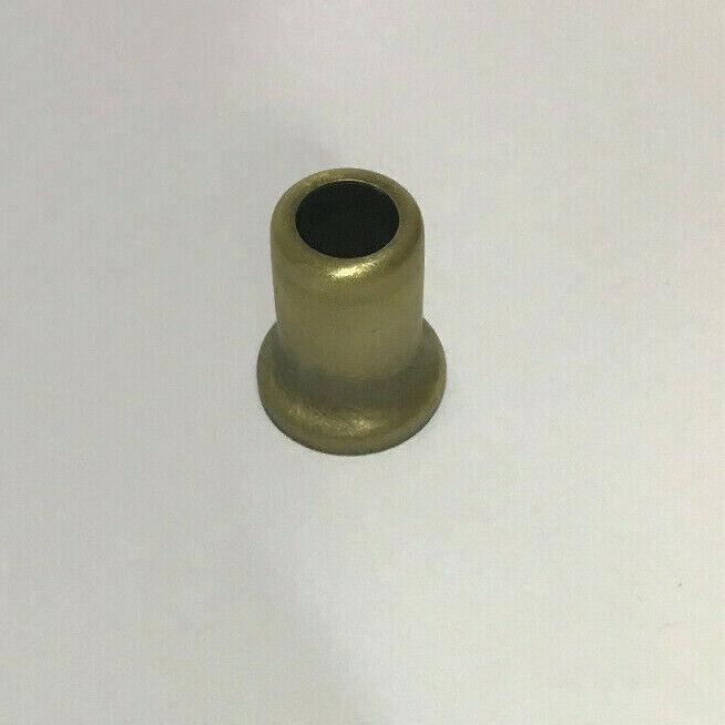 New Antique Brass Stamped Steel Lamp Neck, 1/8IP (3/8") Slip, 1" Ht., #AN963A - Stone Door Lamps