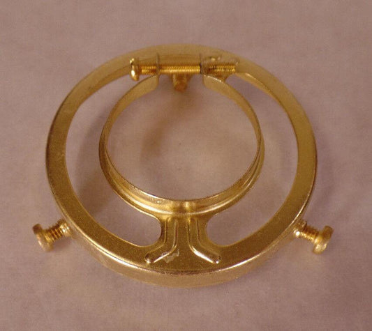 New Brass Plated Steel 2 1/4" Fitter, Clamp - on Type Lamp Shade Holder SHH87 - Stone Door Lamps