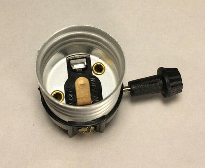 New 3 - Way Turn Knob Lamp Socket Interior, E26, for 3 Way Light Bulbs #SO207i - Stone Door Lamps