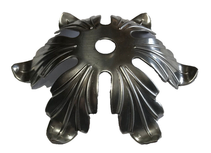 NEW 4" Stamped Unfinished Steel Bobesche, Slips 1/8IP (3/8"), 7/8" Height #SB563