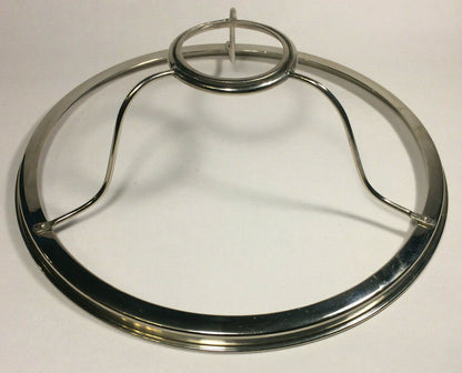 10" Solid Brass Under Burner Shade Ring Holder For Aladdin Burner, Nickel Plated
