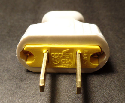 New White Heavy Bakelite Plug, Early Electric Style, Lamp Part,U.L.Listed #BP535