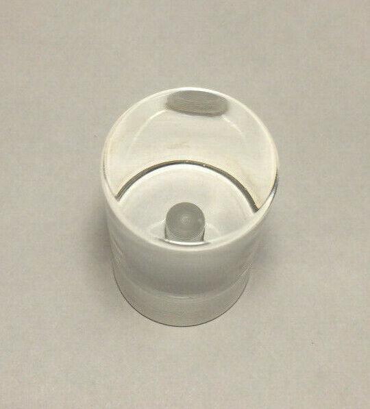 New Clear Acrylic Cylinder Shaped Lamp Harp Finial, 1 3/4" ht. 1/4 - 27F #LF327 - Stone Door Lamps