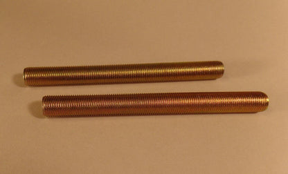 Lot Of 2 4" 1/8 IP Zinc Plated Steel Lamp Nipples 3/8" O.D., Rust Resistant #371 - Stone Door Lamps