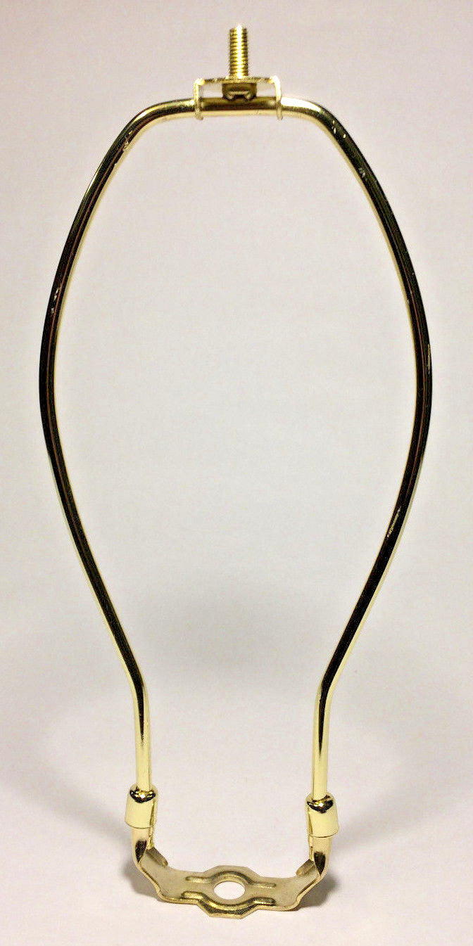 New 11" Brass Lamp HARP Shade Holder w/Base for Lamp Repair, Heavy Duty
