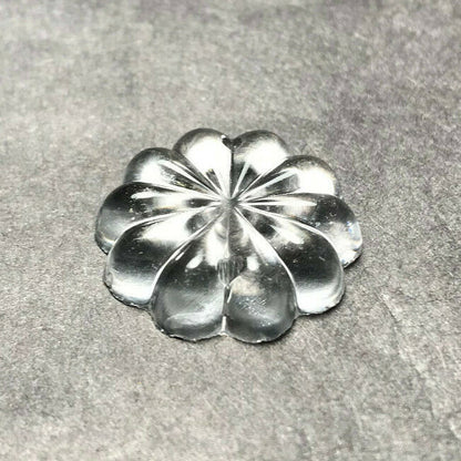 New 1" Clear Glass Pressed Rosette, Chandelier Prism Crystal Part, 2 Holes #753