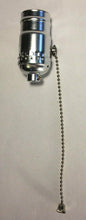 New Pull Chain Lamp Socket (On/Off) Medium Base With Nickel Finish SO320N - Stone Door Lamps