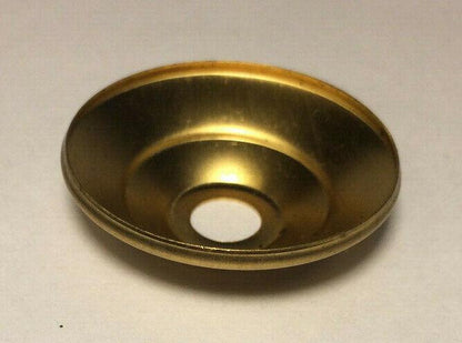 New 1 1/2" Solid Spun Brass Vase Cap, Lamp Cap, Unfinished Brass, 1/8 IP VC601U - Stone Door Lamps