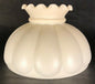 New 10" Melon Student Lamp Shade, Opal Glass Cream Painted Background, Crimp Top