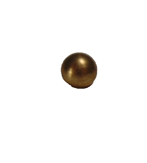New 3/8" Diameter Brass Ball Finial, Cap, Unfinished Brass, 6/32F Tap #BB000U