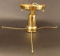 New Polished Brass Bead Chain 3 Hole Shade Ceiling Light Fixture Hardware Set - Stone Door Lamps