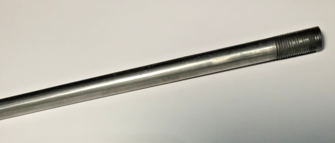 New 14 1/2" Seamless Steel Threaded Lamp Pipe, Rod, 1/8 IP (3/8") #SP329