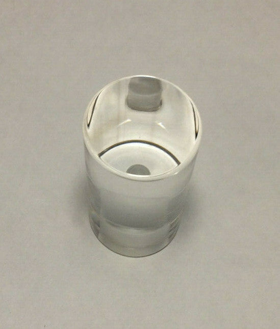 New Clear Acrylic Cylinder Shaped Lamp Harp Finial, 2 1/16" ht., 1" dia. #LF227