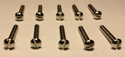 New Lot Of 10 Steel 1" Long Nickel Plated Finish Canopy Screws 8/32 Thread #887N