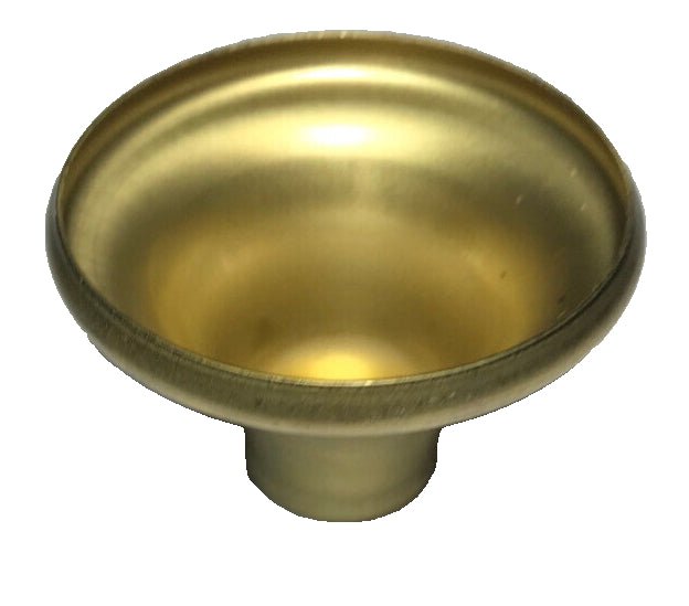 New Unfinished Brass Small Lamp Neck, 1/8IP (3/8") Slip, 1 1/4" Ht. 1 15/16" Dia - Stone Door Lamps