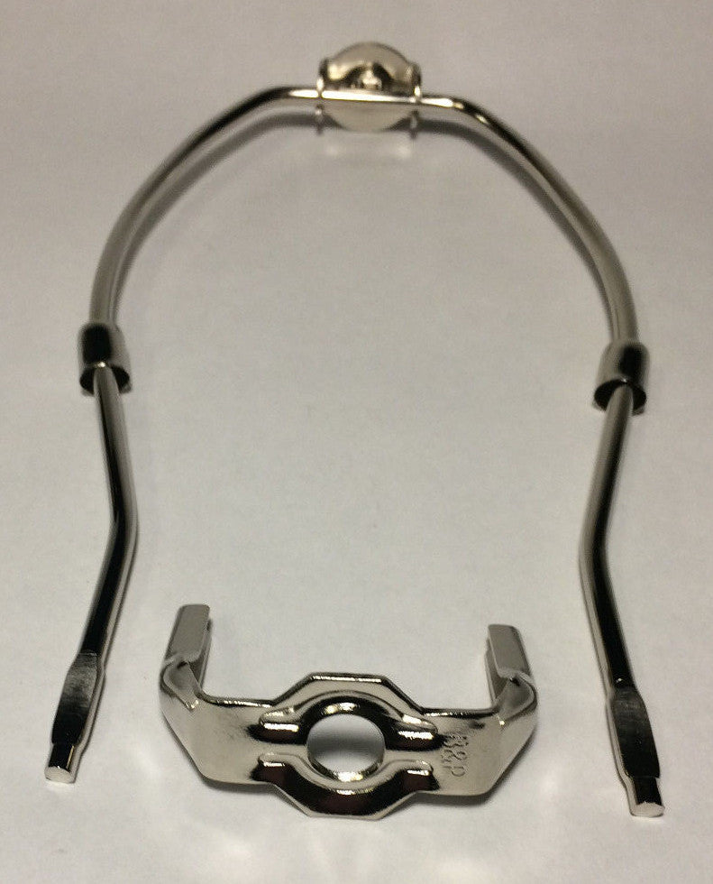 New 7 1/2" Nickel Finish Lamp HARP Shade Holder w/Base for Lamp Repair   #HAR55N