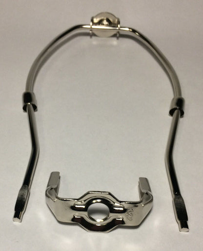 New 7 1/2" Nickel Finish Lamp HARP Shade Holder w/Base for Lamp Repair   #HAR55N