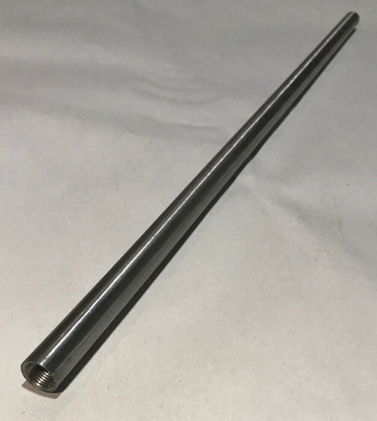 New 24" Brushed Steel Female Threaded Lamp Pipe, Rod, 1/8F Tap (3/8") #SP226S - Stone Door Lamps