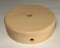 New 4" Modern Style Disc Shaped Rustic Wooden Lamp Base w/ Wire Way Hole #WB312U - Stone Door Lamps