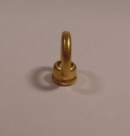 New 1" Unfinished Cast Brass Loop Lamp Part With Wire Way, 1/8F Tap #BL954U - Stone Door Lamps