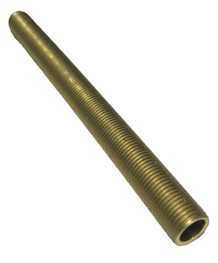 New 4 1/2" Solid Brass Lamp Nipple Pipe 1/8 IP (3/8" O.D.) Rust Resistant #LN239 - Stone Door Lamps