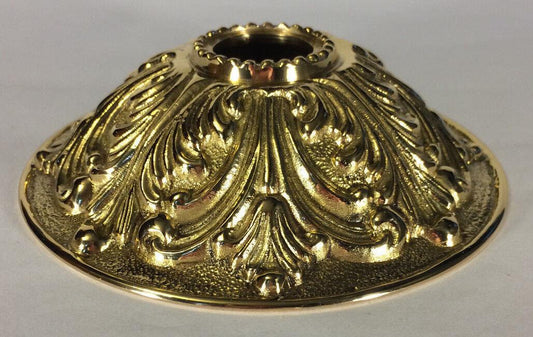 New 5 1/2" Die Cast Polished Brass Canopy With 1 1/16" Hole For Screw Collar 853 - Stone Door Lamps