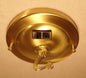 New 4 3/4" Diameter Brass Plated Chandelier Ceiling Canopy w/ Electrical Outlet