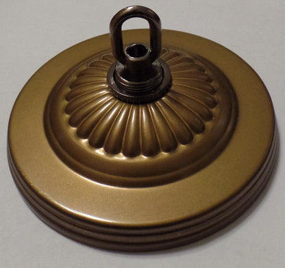 5 1/4" Solid Brass Canopy Kit With 3' Chain Antique Brass Finish With Loop #836A
