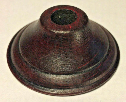 New 2" Hard Wooden Vase Cap With Waxed Rosewood Finish, 1/8IP (3/8") #WV210R - Stone Door Lamps