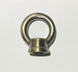 New 1" Cast Brass Loop With Wire Way, Antique Brass Finish 1/8F Tap(3/8") BL954A - Stone Door Lamps