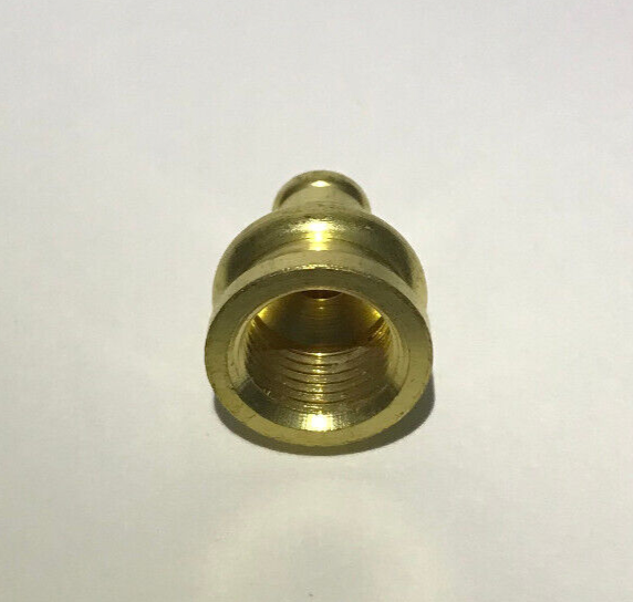 New 11/16" Height Unfinished Brass Pyramid Lamp Finial, 1/8F Tap(3/8") #BF966