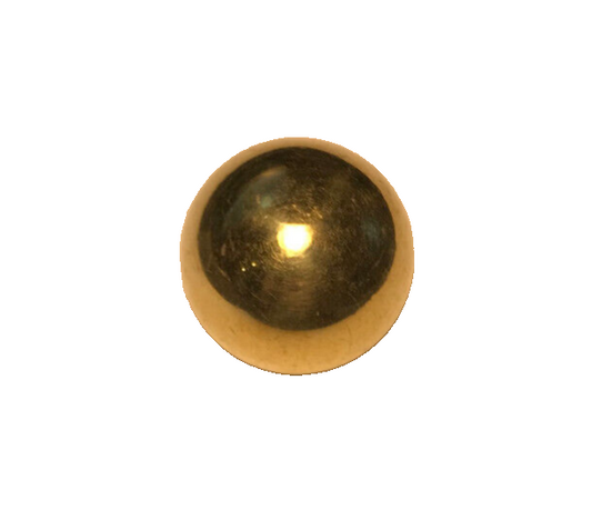 New 1" Diameter Brass Ball Lamp Finial, Cap, Unfinished Brass, 1/4F Tap #BF068U