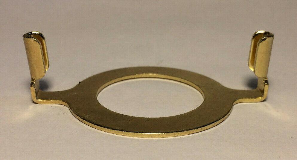 New Brass Plated Harp Base For Standard Phenolic Sockets, 1 7/16" I.D., #HB774 - Stone Door Lamps