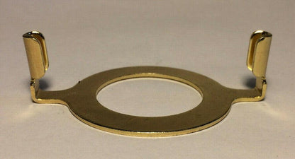 New Brass Plated Harp Base For Standard Phenolic Sockets, 1 7/16" I.D., #HB774 - Stone Door Lamps