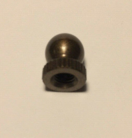 New Small Antique Bronze Knob Finial For Standard Lamp Harps, 9/16" ht. #BF958B