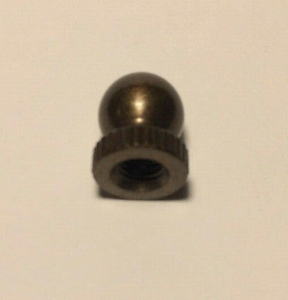 New Small Antique Bronze Knob Finial For Standard Lamp Harps, 9/16" ht. #BF958B