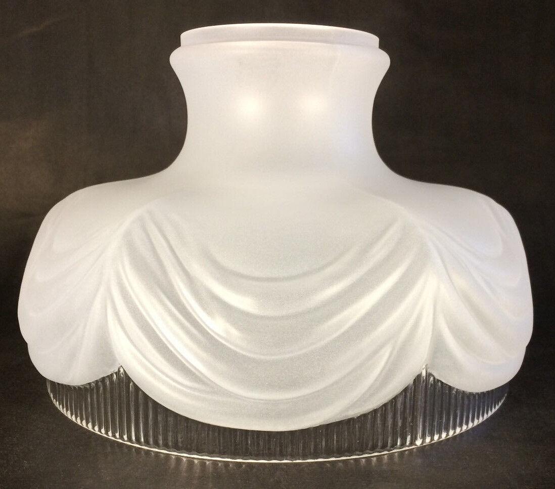 New 10" Satin Crystal Coleman Style #322 Lamp Shade With Clear Border #SH537 - Stone Door Lamps
