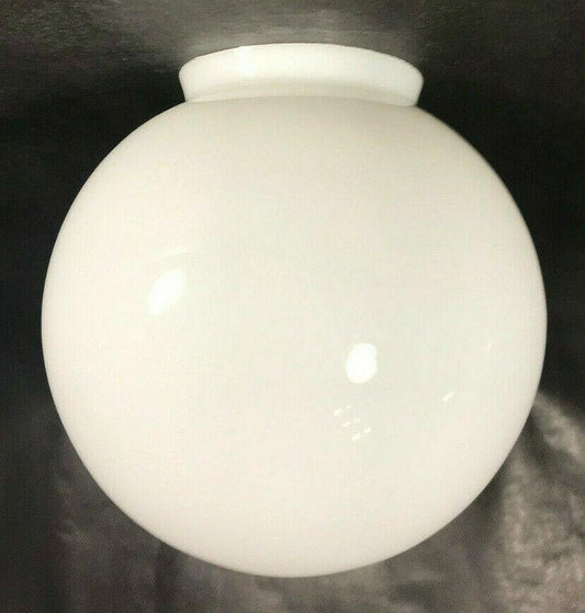 New 6" White Opal Glass Ball Lamp Shade, 3 1/4" Lip Fitter, Made In USA, #BS830 - Stone Door Lamps