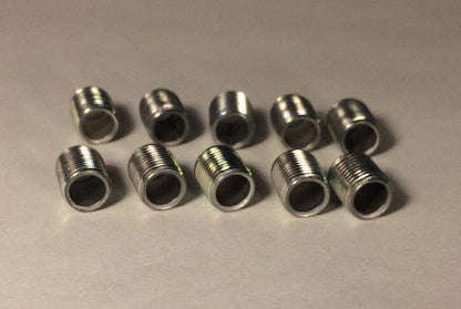 Lot Of 10, 1/2" ,1/8 IP Zinc Plated Steel Lamp Nipples 3/8" O.D., Rust Resistant