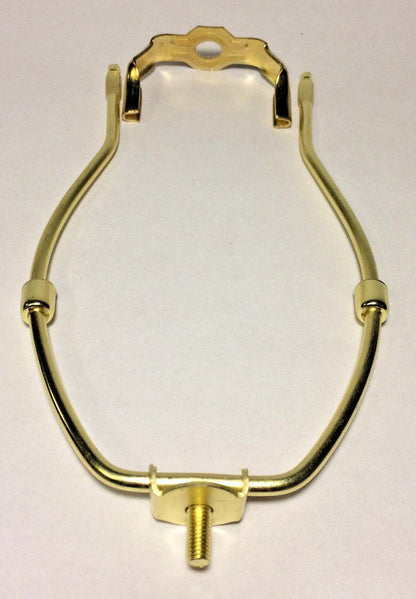 9" Brass Plated Lamp Harp with Base & Protective Coating, heavy duty #HAR44 - Stone Door Lamps