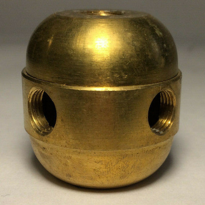 New Large Turned Brass 2 Pc. Cluster Body, 4 Light, 1/8F Tap, Unfinished #CB452A