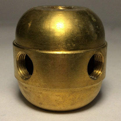 New Large Turned Brass 2 Pc. Cluster Body, 4 Light, 1/8F Tap, Unfinished #CB452A